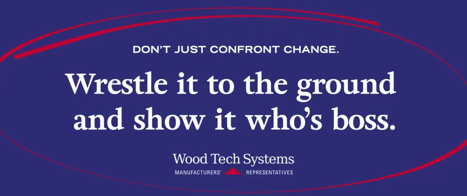Print ad on navy with a red oval swoosh: ‘Wrestle it to the ground and show it who’s boss’